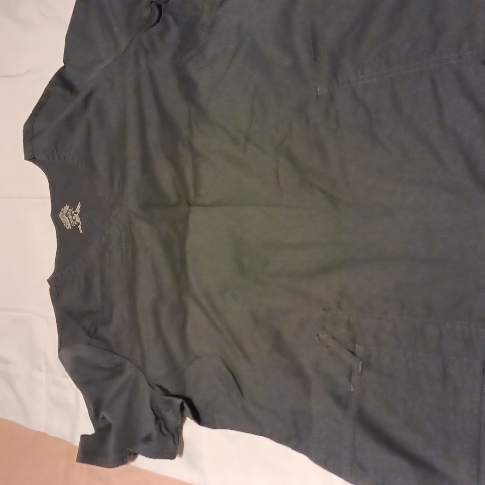 Cherokee premium workgear core stretch Scrub Short aleeve Top Dark Gray Size XL